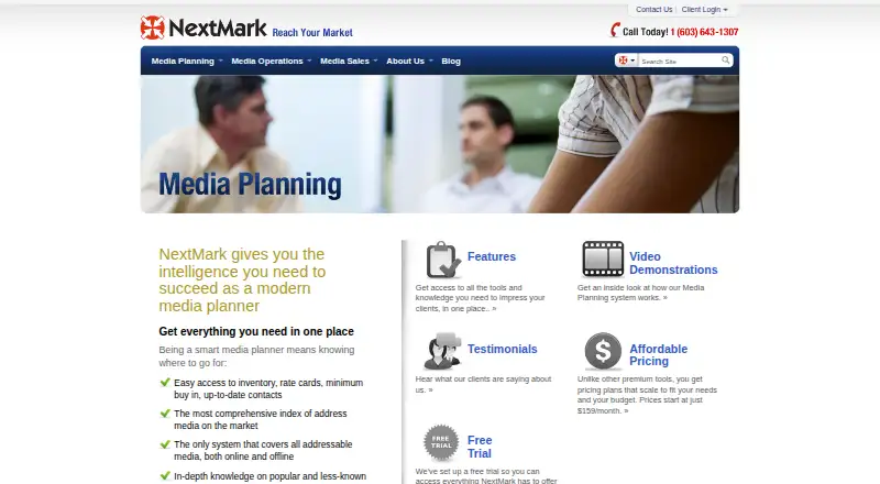 NextMark Media Planning's own site