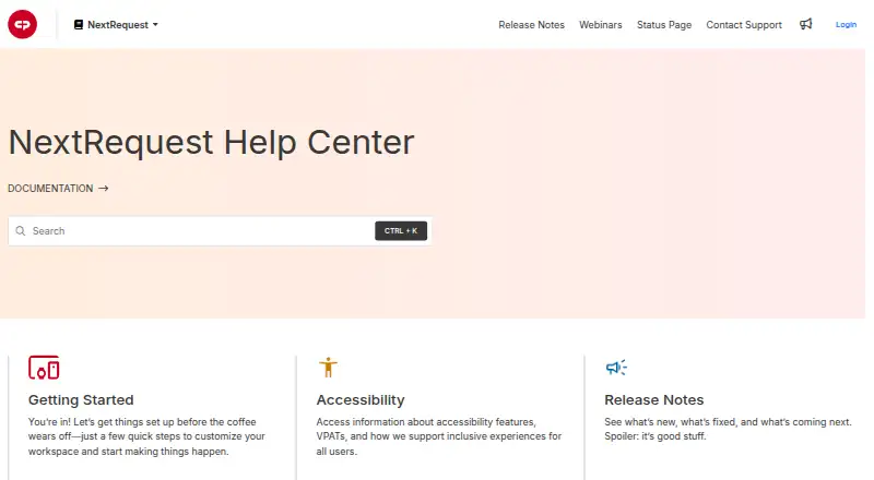 NextRequest's own site