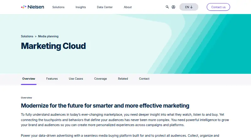 Nielsen Marketing Cloud's own site