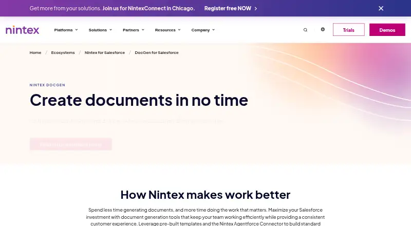 Nintex DocGen's own site