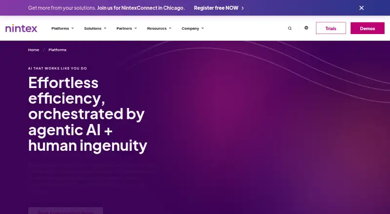 Nintex Process Platform's own site