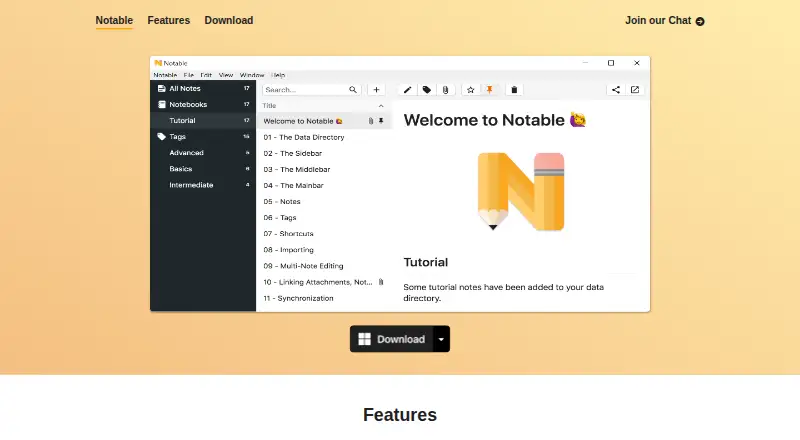 Notable's own site