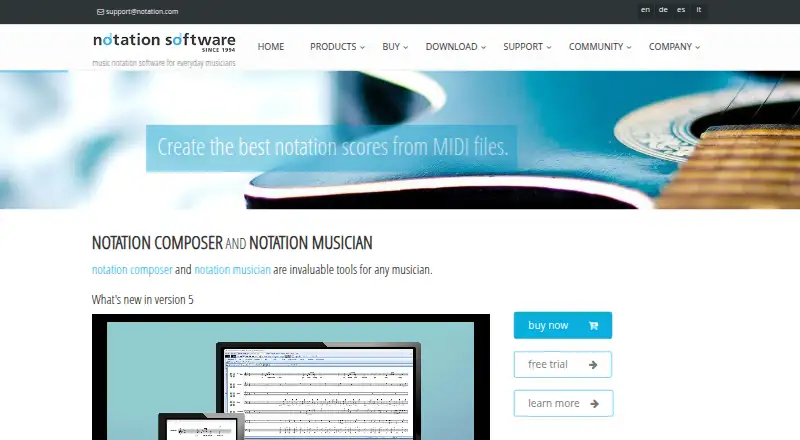 Notation Composer's own site