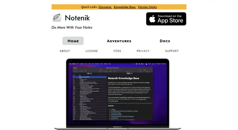 Notenik's own site