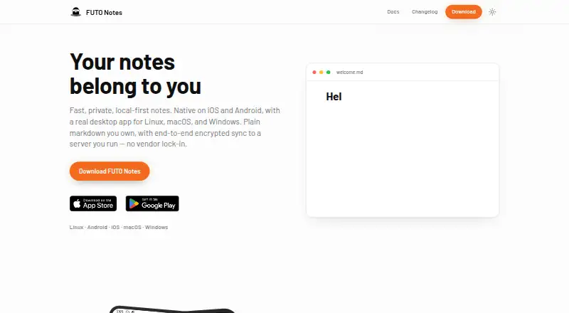 FUTO Notes's own site