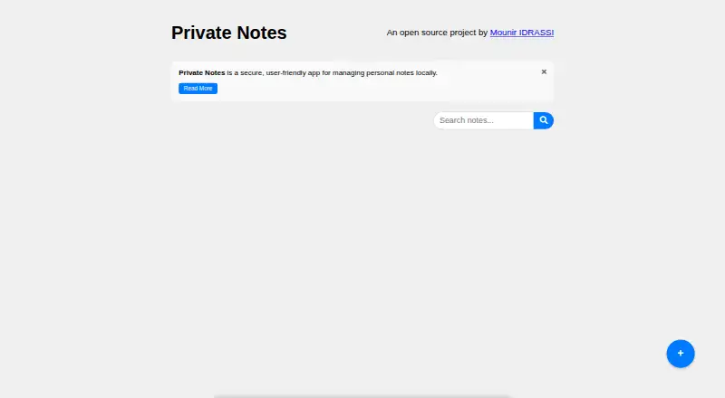 Private Notes's own site