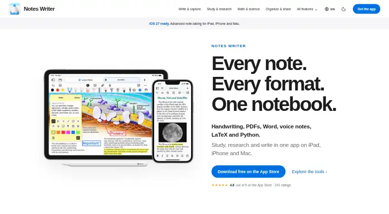 Notes Writer's own site