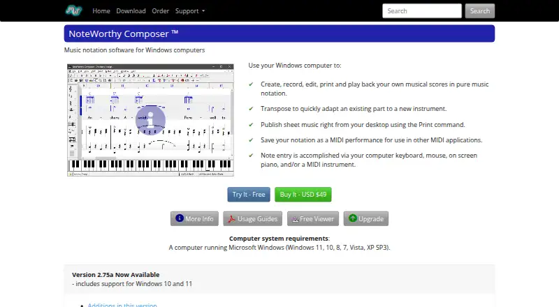 NoteWorthy Composer's own site