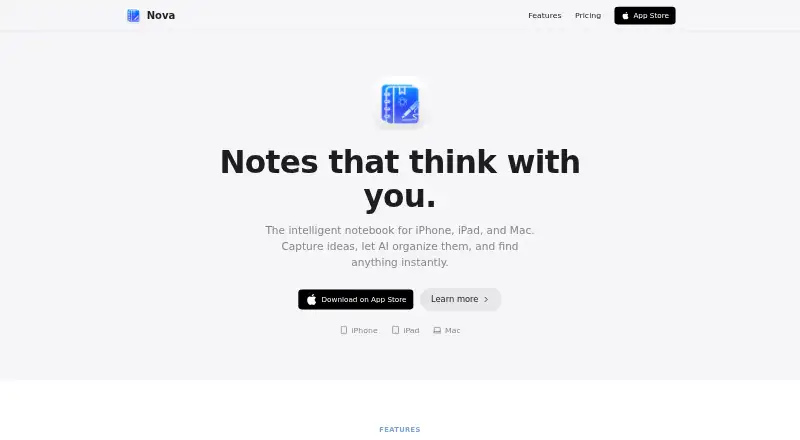 Nova Notes's own site