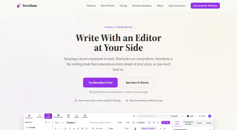Novelium's own site