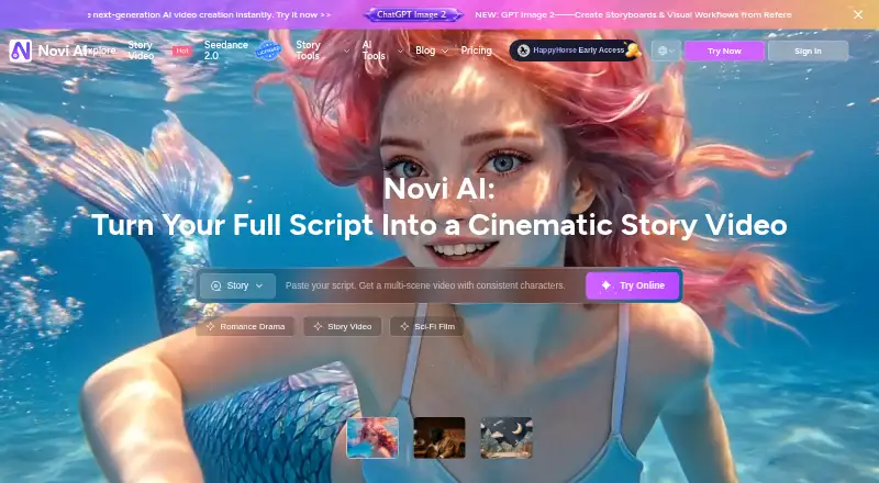 Novi AI's own site