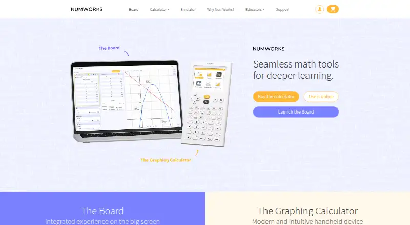 NumWorks Graphing Calculator's own site