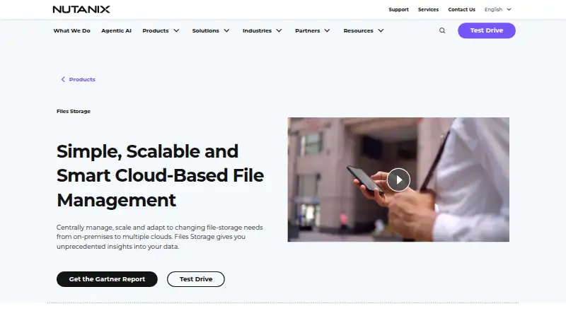 Nutanix Files's own site