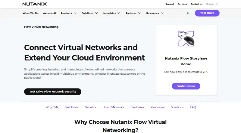 Nutanix Flow Virtual Networking's own site