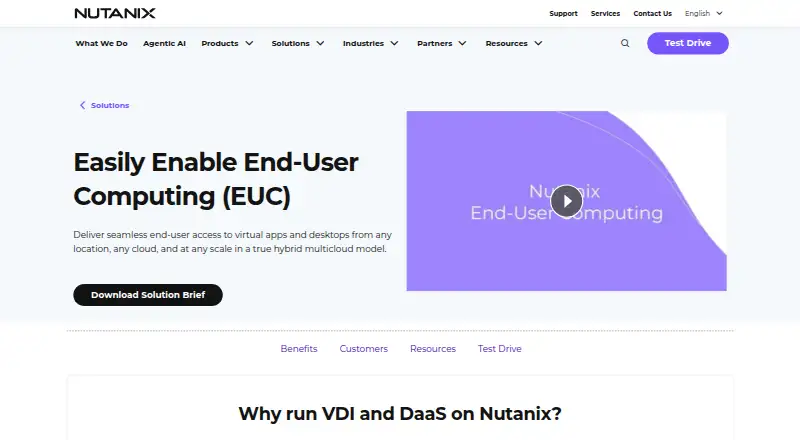 Nutanix Frame's own site