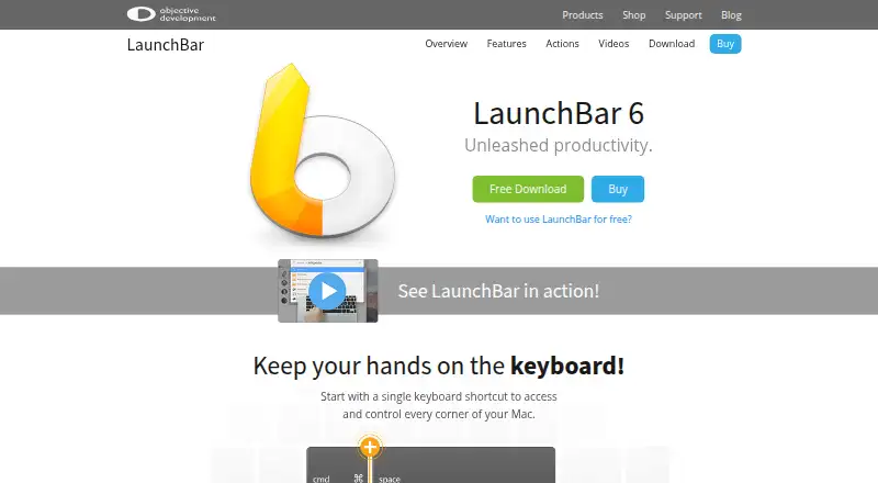 LaunchBar's own site