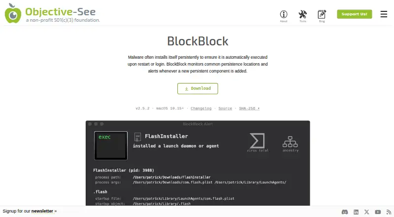 BlockBlock's own site