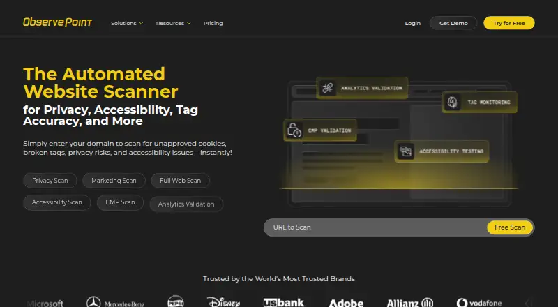 ObservePoint's own site