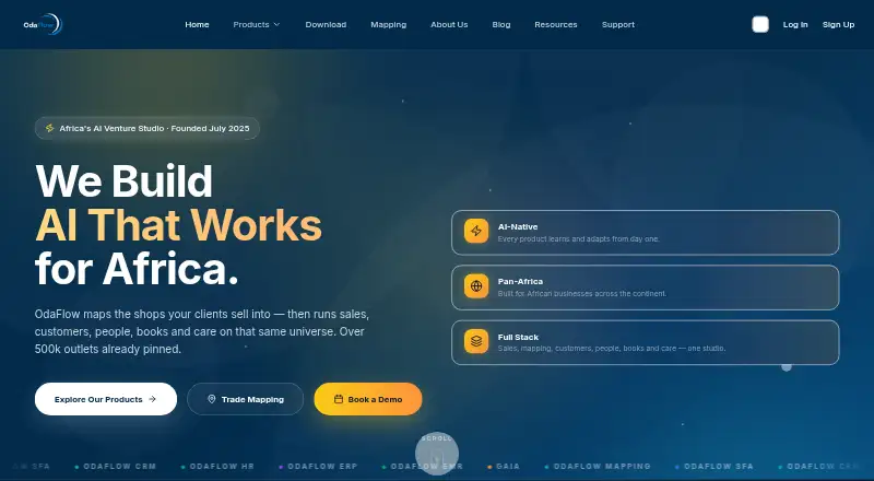 OdaFlow SFA's own site