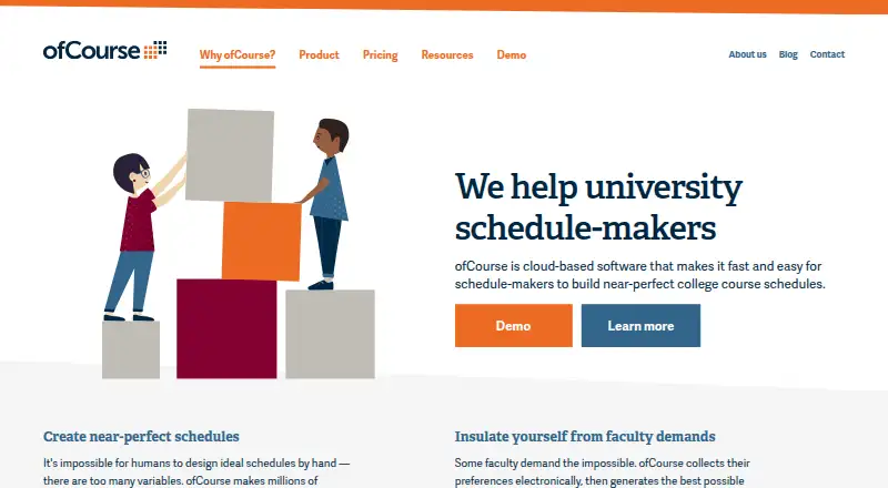 ofCourse Scheduling's own site