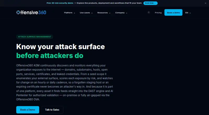 Offensive360 ASM's own site