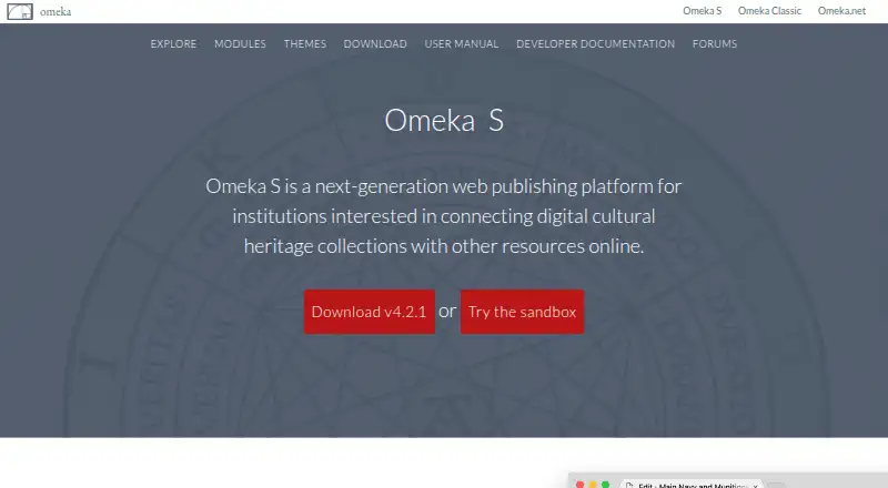 Omeka S's own site