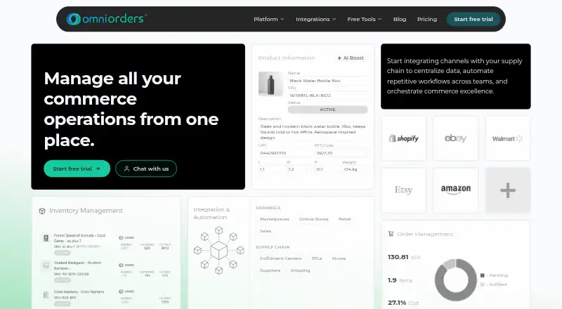 OmniOrders's own site
