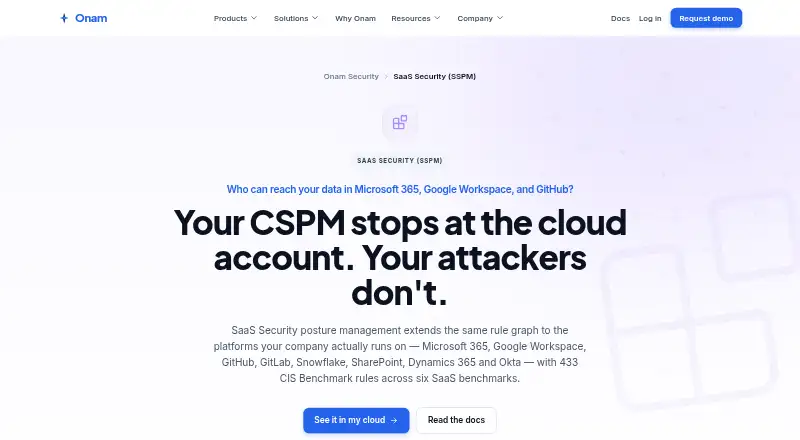 Onam Security SaaS Security's own site