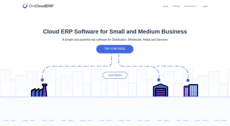 OnCloudERP's own site
