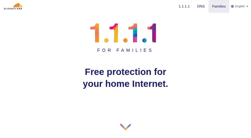 1.1.1.1 for Families's own site