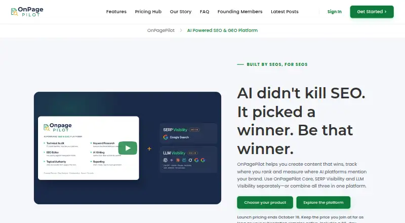 OnPagePilot's own site
