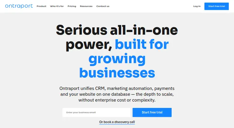 Ontraport's own site