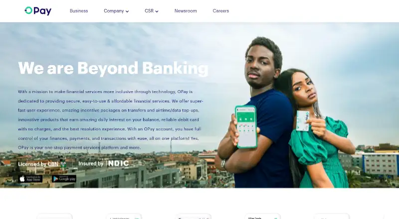 OPay's own site