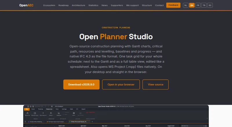 The Open Planner Studio homepage