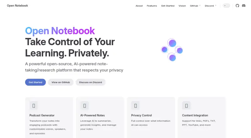 Open Notebook's own site