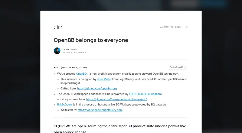 OpenBB's own site