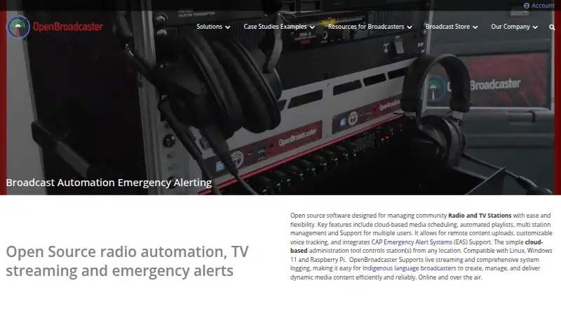 OpenBroadcaster's own site
