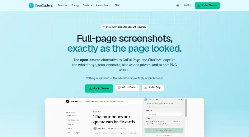 OpenCapture's own site