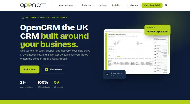 OpenCRM's own site