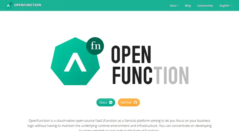 OpenFunction's own site
