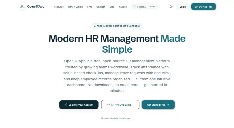 OpenHRApp's own site