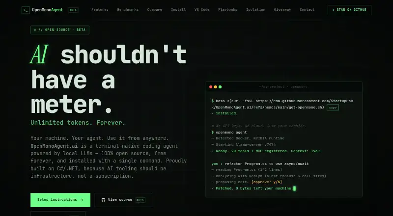 OpenMonoAgent.ai's own site