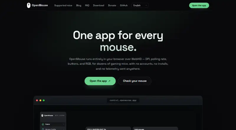 OpenMouse's own site