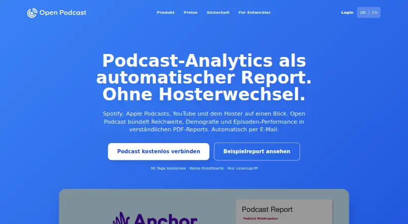 Open Podcast's own site