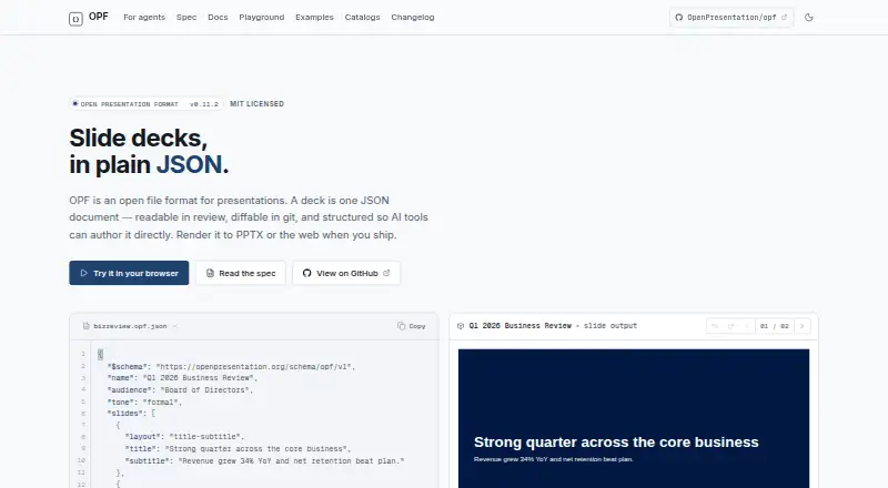 OpenPresentation's own site