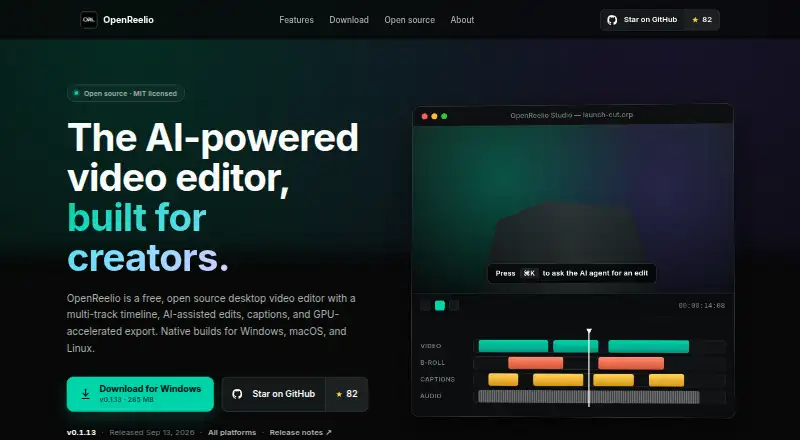 OpenReelio's own site