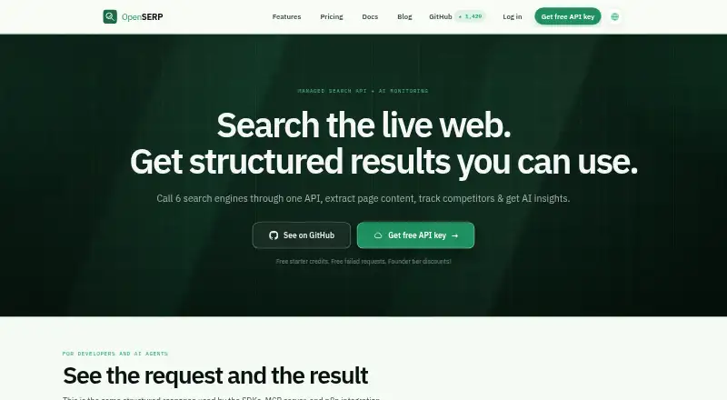OpenSERP's own site