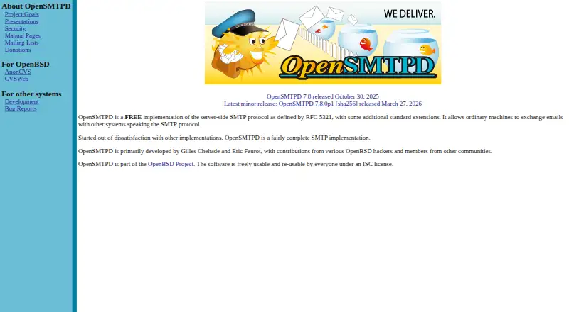 OpenSMTPD's own site
