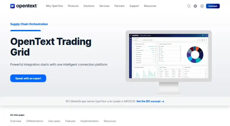 OpenText Trading Grid's own site