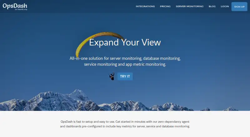 OpsDash's own site